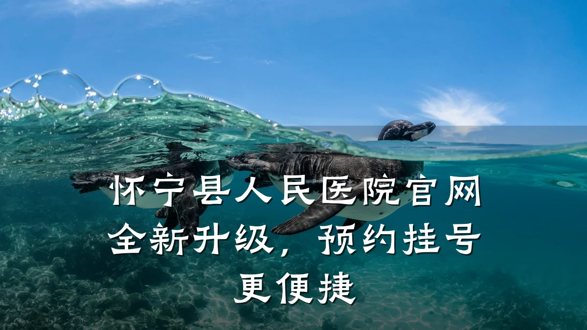 怀宁县人民医院官网全新升级,预约挂号更便捷
