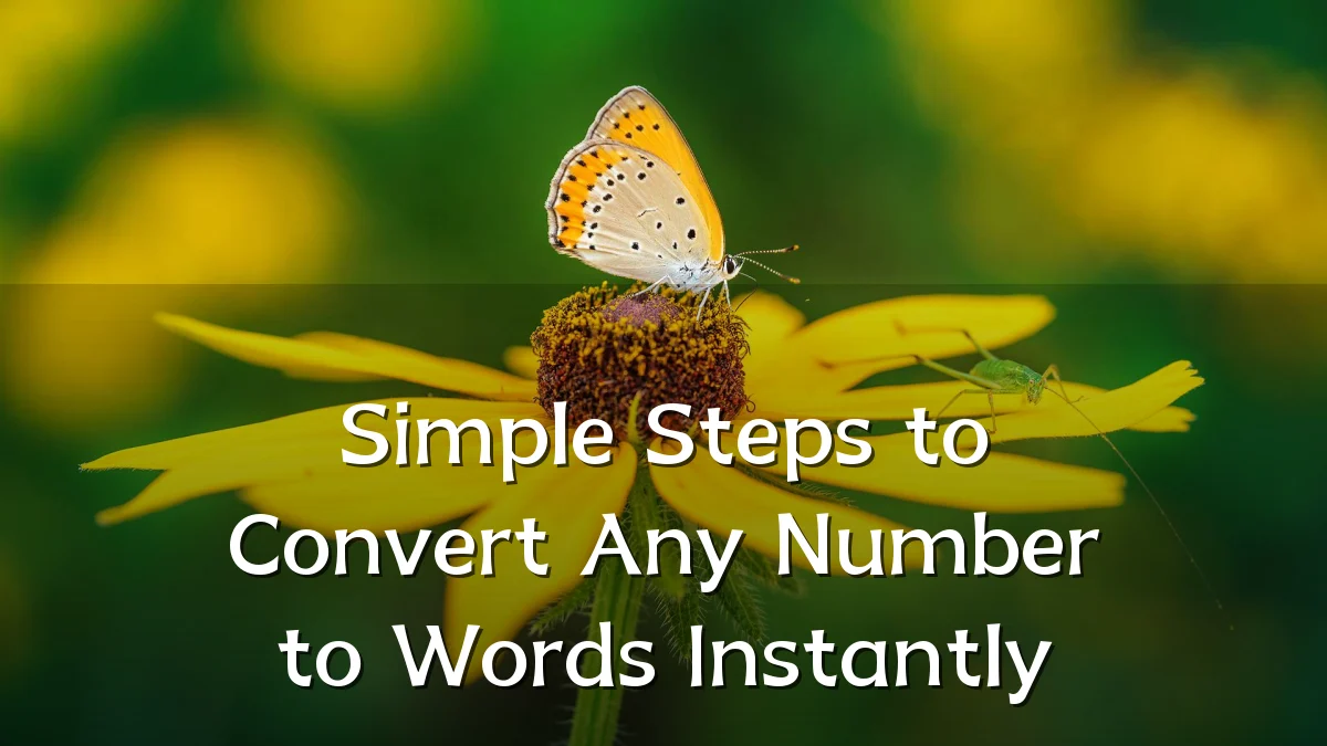 Simple Steps to Convert Any Number to Words Instantly