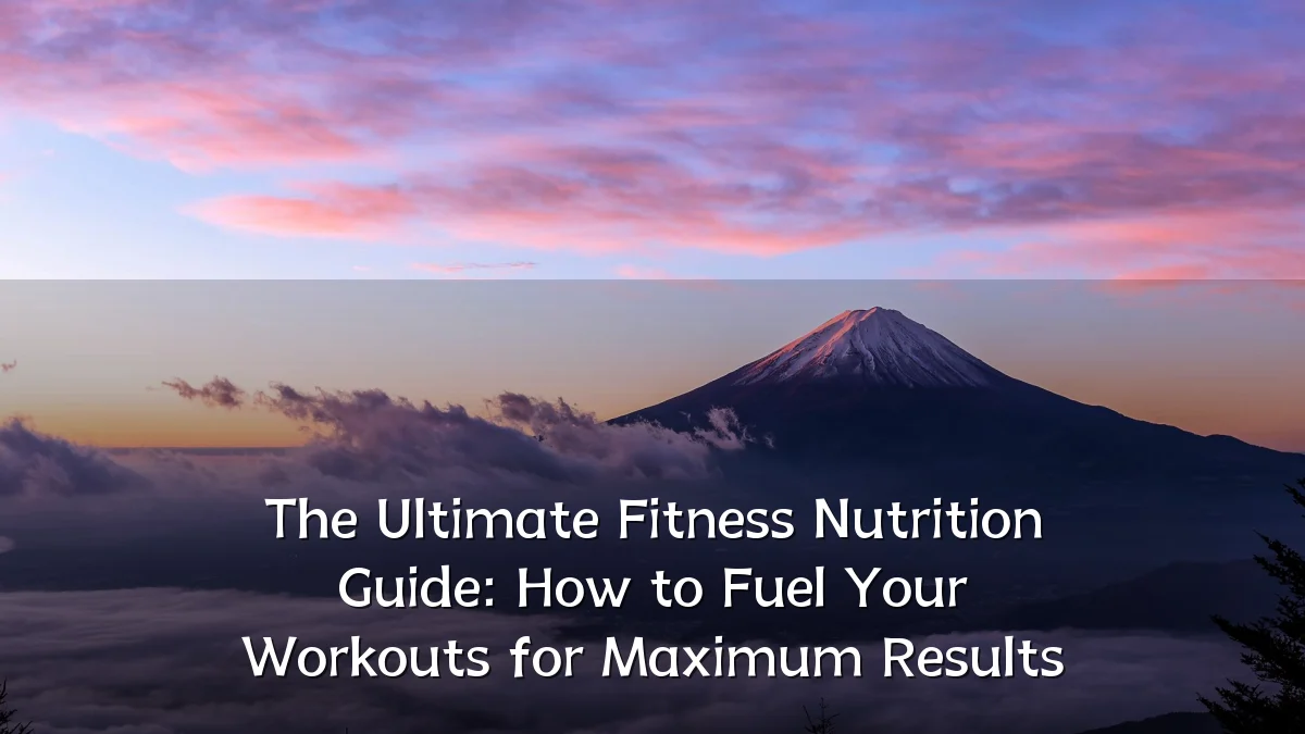 The Ultimate Fitness Nutrition Guide: How to Fuel Your Workouts for Maximum Results