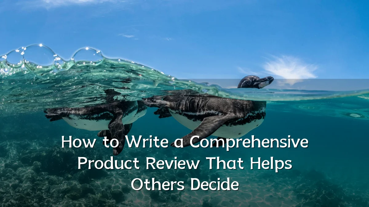 How to Write a Comprehensive Product Review That Helps Others Decide