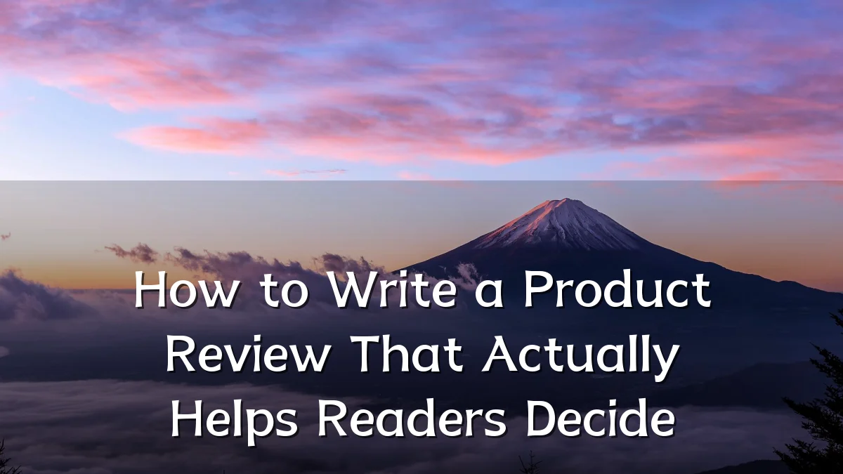 How to Write a Product Review That Actually Helps Readers Decide