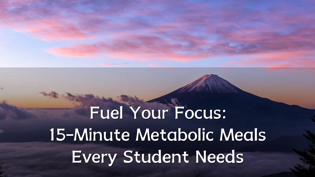 Fuel Your Focus: 15-Minute Metabolic Meals Every Student Needs