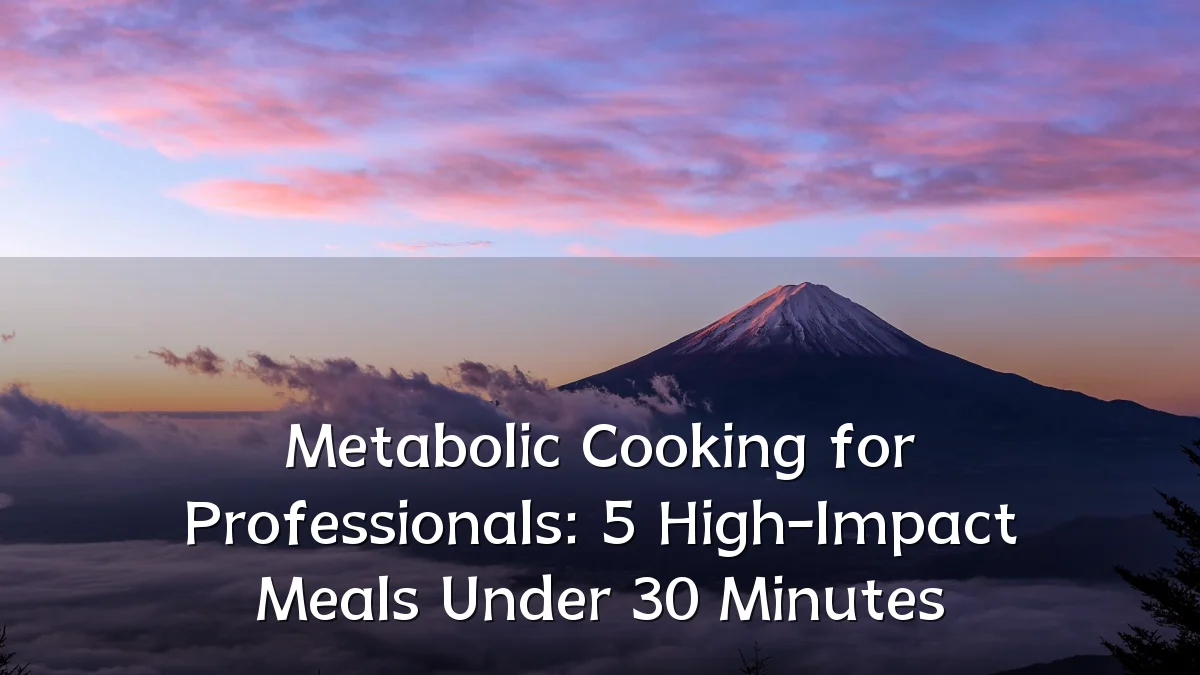 Metabolic Cooking for Professionals: 5 High-Impact Meals Under 30 Minutes