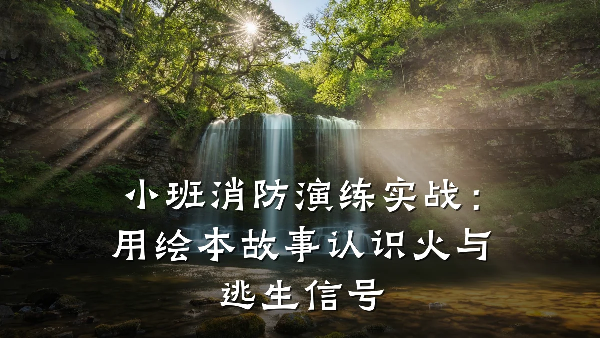 小班消防演练实战:用绘本故事认识火与逃生信号